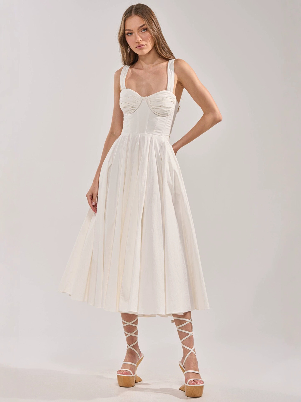 Zara Summer Pearl Bow Backless Slim Fit A-Line Mini Dress Style